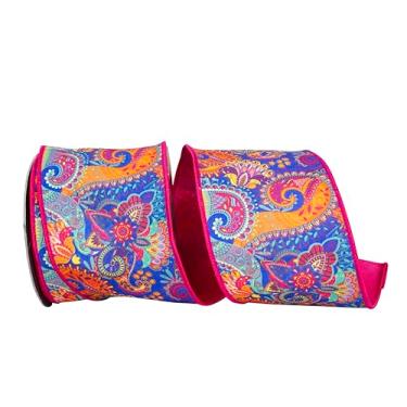 Imagem de Reliant Ribbon Fita com fio Paisley Fúcsia Deluxe