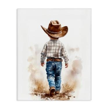 Imagem de Stupell Industries Arte de parede infantil cowboy rústico, design por Christine Simpson Art, 20 x 16
