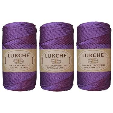 Imagem de Cordão de macramê de poliéster 2 mm x 125 jardas, corda de macramê premium 100% polipropileno, fio colorido, bolsa de macramê de crochê para cabides de parede, bolsas, placas inferiores, tapetes