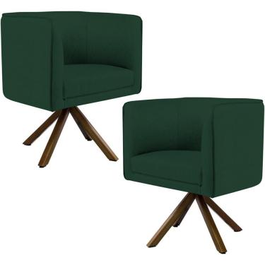 Imagem de Kit 02 Poltronas Betina D02 Verde Musgo C-117