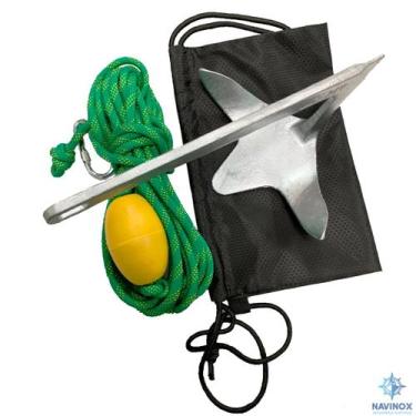 Imagem de Kit Completo Âncora Bruce Aço Galvanizado 2kg Jet Ski Barco Caiaque - 
