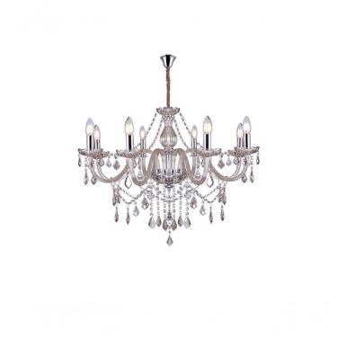 Imagem de Lustre Glam Maria Tereza Champanhe 8 Braços E14 Taschibra