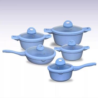 Imagem de Conjunto Panelas Versáteis E Estilosas Cor Azul Bebê