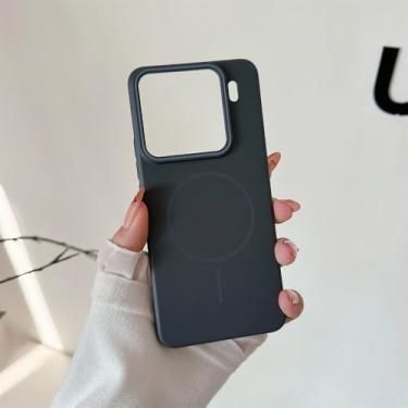 Imagem de Capa fina de PC rígido fosco com carregamento sem fio para Xiaomi Redmi 15 14 13 Ultra K80 K70 Note13 Pro, cinza escuro, para XiaoMi 13