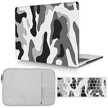 Imagem de Capa compatível com MacBook Pro 38.1 cm 2019 2018 2017 2016 versão A1990 A1707, capa rígida protetora de plástico e capa para teclado e capa para MacBook Pro 15,4 com Touch Bar - Camuflagem