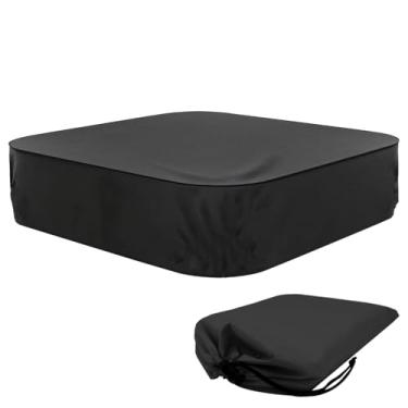 Imagem de Capa de spa aquecida à prova d'água para banheiras de hidromassagem ao ar livre, formato quadrado 82,00 x 82,00 x 30,5 cm (207 x 207 x 30 cm), material Oxford, serve para vários modelos de banheira de