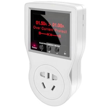 Imagem de Medidor de energia inteligente sem fio com visor LCD, monitor de uso de energia, desligamento automático, controle de temperatura para eletrodomésticos
