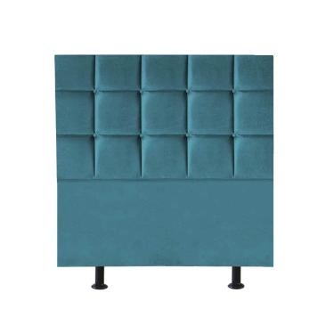 Imagem de Cabeceira Estofada Cama Box Solteiro 100cm Espanha Suede Azul Turquesa- Mabe Magazine