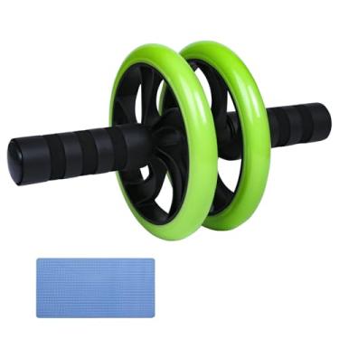 Imagem de Dalekana Rolo de roda AB, roda de fitness abdominal para exercícios, rolo de treinamento de força, 28 cm L, verde