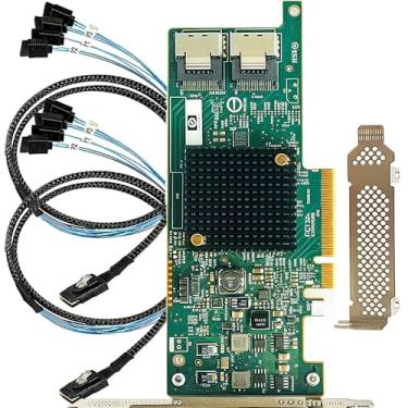 Imagem de Placa controladora RAID LSI 9205-8i 6Gbps SAS PCI-E FW: P20 IT Mode para ZFS FreeNAS unRAID Expander + 2 * 8087 SATA