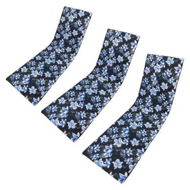 Imagem de Colchonete Almofadado de Espreguiçadeira Folha Azul Kit 3Uni - DreamIn