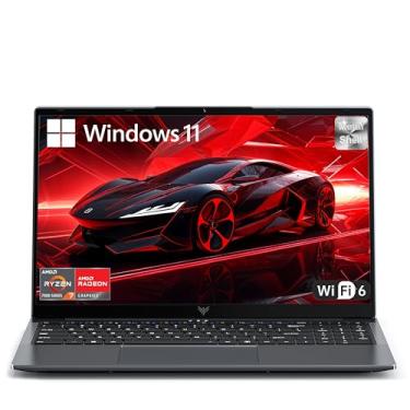 Imagem de Laptop para jogos com AMD Ryzen7 7730U de 8 núcleos (até 4,5 GHz), 16 GB DDR4 RAM 512 GB SSD, placa de vídeo AMD Radeon, tela IPS WiFi de 244 polegadas, Windows 11, laptop de alto desempenho para