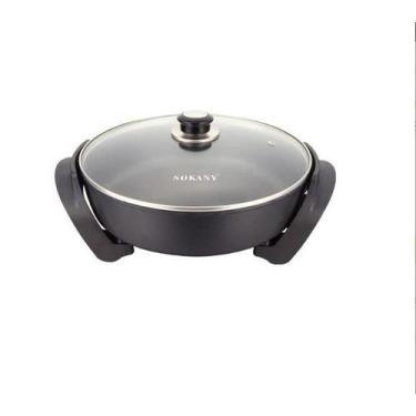 Imagem de Frigideira Elétrica Com Tampa De Vidro 1100W - 110V - Red - Sokany