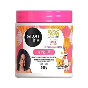 Imagem de Salon Line, Ativador de Cachos, SOS Cachos, Mel e Óleo de Argan, Não Vegano - Para Cabelos Cacheados e Crespos, 500g