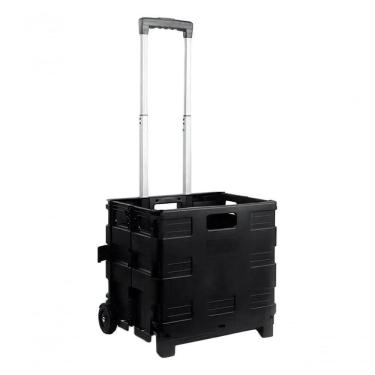 Imagem de Carrinho Portátil Dobrável Cesto Tampa 30kg 45l Ferramentas