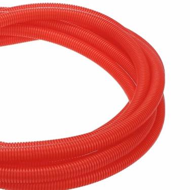 Imagem de DMiotech Tubo dividido de tear de fio de 30,5 m, protetores de cabo da Pet flexível para gerenciamento de cabos de conduíte para escritório, casa, jardim, vermelho