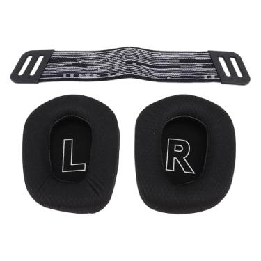 Imagem de Estink Almofadas para Ouvidos, Espuma de Memória de Alta Densidade Almofadas Auriculares de Malha Respirável Com Tiras de Cabeça, para Fones de Ouvido G733 Sem Fio e G335 Com Fio para (BLACK)