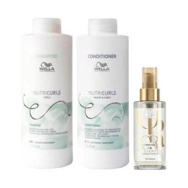 Imagem de Kit Wella Professionals Nutricurls Profissional - Shampoo e Condicionador e Óleo Light-Unissex