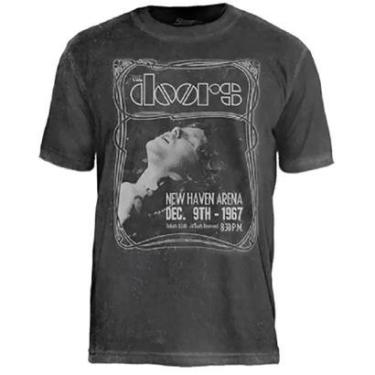 Imagem de Camiseta de Banda The Doors Stamp em Algodão Manga Curta Gola Redonda-Feminino
