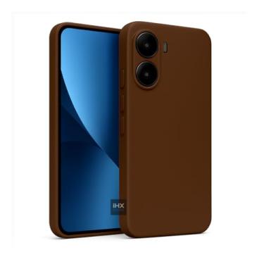Imagem de Capa Capinha Case Compatível Xiaomi Poco X7 PRO Silicone Aveludada Anti Impacto Reforçada Emborrachado Com Proteção De Câmera Premium (MARROM)