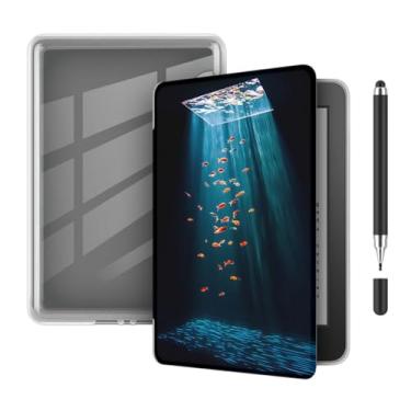 Imagem de Akacy Capa leve de TPU transparente e macia com padrão pintado para Kindle 6.0 (Geração 2016), fina e leve, com despertar/hibernar automático (27)