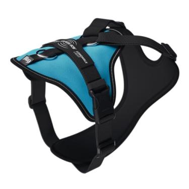 Imagem de Peitoral leve para cães JK9 Longwalk com bolso rastreador, água-marinha, tamanho: G