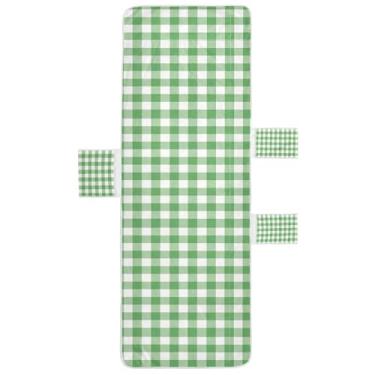 Imagem de STAYTOP Capa de toalha de cadeira de salão verde Buffalo Grid, capa macia para espreguiçadeira, capas de cadeira de praia com bolsos para jardim ao ar livre, pátio, pátio, banhos de sol, gramado, 215