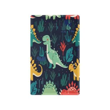 Imagem de Wassud Placa de cobertura para interruptor de luz, desenhos animados, dinossauros, capas de tomada decorativas, placa de parede para tomadas elétricas em branco 11 x 6 cm
