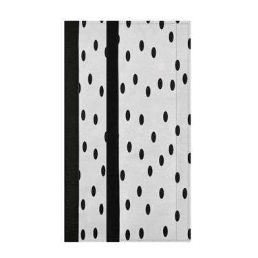 Imagem de STAYTOP 2 peças de capas de maçaneta de geladeira de bolinhas pretas, capas de maçaneta para geladeira e forno de micro-ondas, mantenha seu aparelho de cozinha limpo de gotejamentos, óleo