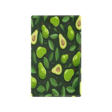 Imagem de Wassud Abacates verdes (2) placa de cobertura de interruptor de luz, 1 capa de tomada em branco placa de parede decorativa decoração de casa sala de estar quarto