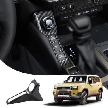 Imagem de LaIIker Acabamento de botão de controle central para Toyota Land Cruiser 250 1958 Prado Lc250 J250 J250 2025 Acessórios de modificação interior do painel de ajuste do modo de energia do carro (fibra