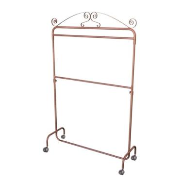 Imagem de Arara Desfile Vintage Dupla Com Rodinhas 1,20m (Rose)