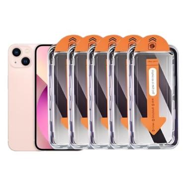 Imagem de Pacote com 5 protetores de tela de privacidade compatíveis com iPhone 13 Pro Max/14 Plus [kit de alinhamento automático] [10 x proteção militar] 13 Pro Max/14 Plus filme de vidro temperado de 6,7