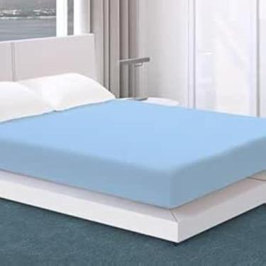 Imagem de Protetor Capa De Colchao Solteiro com Elastico Azul