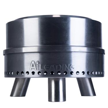 Imagem de Fogueira sem fumaça de 50 cm com bandeja de cinzeiro removível, fogueira para queima de madeira externa, fogueira portátil ao ar livre, bolsa e pôquer incluídos, aço inoxidável, quintal de acampamento