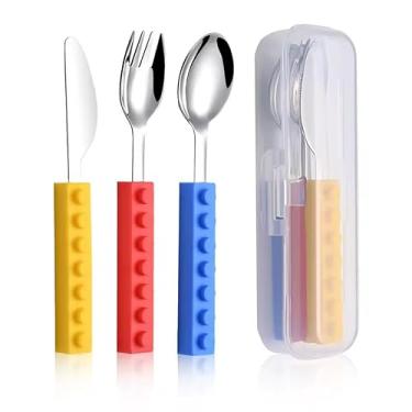 Imagem de Conjunto 3 PEÇAS Talheres Desenho animado Infantil Anime Tableware Set, Conjuntos de Talheres, Aço inoxidável, Colher, Garfo, 304 (02)