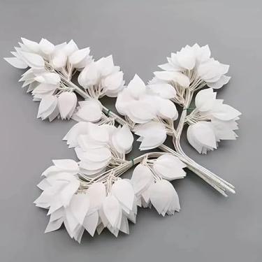 Imagem de Kit 12 Buquês de Fícus Artificial 60cm – Folhagem Realista para Decoração de Casa, Jardim Vertical e Eventos(12,Branco)