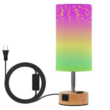 Imagem de Wassud Candeeiro de mesa de cabeceira colorido com toque de celebração com 3 temperaturas de cor, luminária de mesa moderna com forro de sombra que cuida dos olhos para sala de estar, quarto