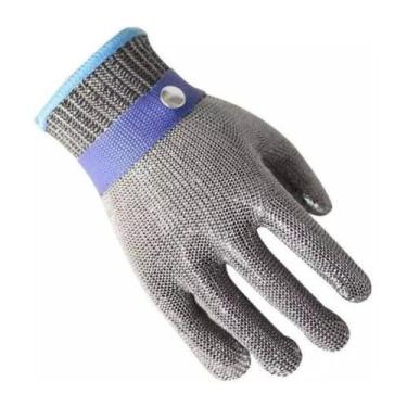 Imagem de Luva de Malha Anti-Corte Proteção Açougueiro Profissional - Dexin