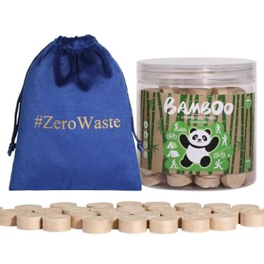 Imagem de 100 tabletes de toalha comprimidos - Toalhas de rosto biodegradáveis 100% bambu para viagens, caminhadas - toalhas de banho descartáveis, lenços expansíveis para moedas - Ecológicos e portáteis