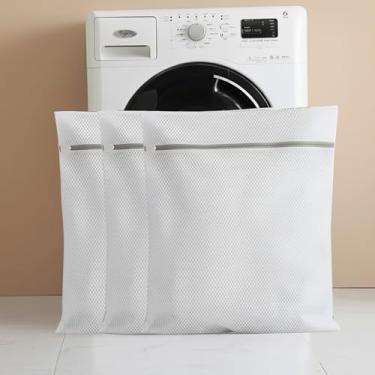 Imagem de Sacos de lavar roupa com 3 conjuntos de sacos de lavagem com zíper, saco de roupa de malha, sacos de lingerie para lavar roupas delicadas
