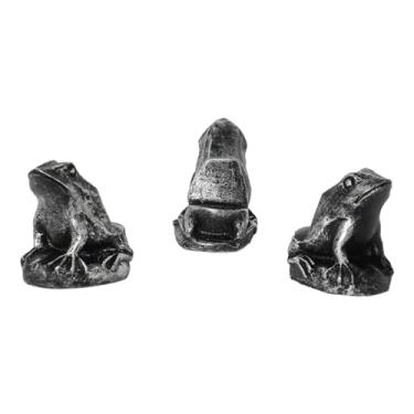 Imagem de ＡＷＨＡＯ 3x plantador elevador pote pés planta vaso risers figura animal estátua para dentro pote, Sapo 4.5x4.3x3cm