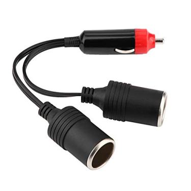 Imagem de SPYMINNPOO Adaptador de Alimentação Conveniente do Divisor do Isqueiro de 2 Maneiras para o Caminhão Carro Rv Suv, Abs Preto 9.8 "12-24v 80w para o Passageiro Motorista