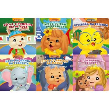 Imagem de Coleção de livros infantil: Amiguinhos Divertidos - 6 Vol - Kit de Liv