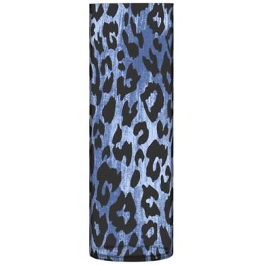 Imagem de Vaso cilíndrico com estampa de animal de leopardo, vaso redondo de plástico, fofo, floral, decoração de outono, estética, 30 cm x 9,9 cm