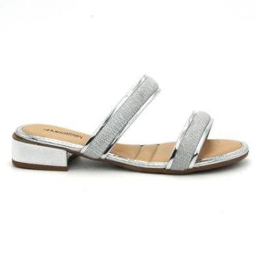 Imagem de Chinelo Mississipi Feminino MB111 Salto Grosso Baixo Brilhoso Moda-Feminino