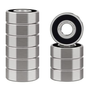 Imagem de XIKE 10 Peças de Rolamentos 1614-2Rs 3/8" X1-1/8 X3/8", Vedações de Borracha Duplas E Rolamento de Esferas de Sulco Profundo Pré-Lubrificado.