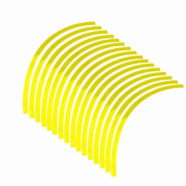 Imagem de Generic Adesivo Refletivo de Fita Decalque de Riscas para Roda de Motocicleta de Carro, Elegante Faixa de Aro de Roda Resistente a UV para Exterior Fresco, 16 Listras para Decoração Durável para