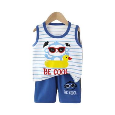 Imagem de Conjunto De Roupa Infantil De Verão Para Meninos E Meninas, Colete De 