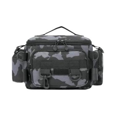 Imagem de Mochila De Pesca Camuflada Masculina Para Equipamentos De Pesca E Laze
